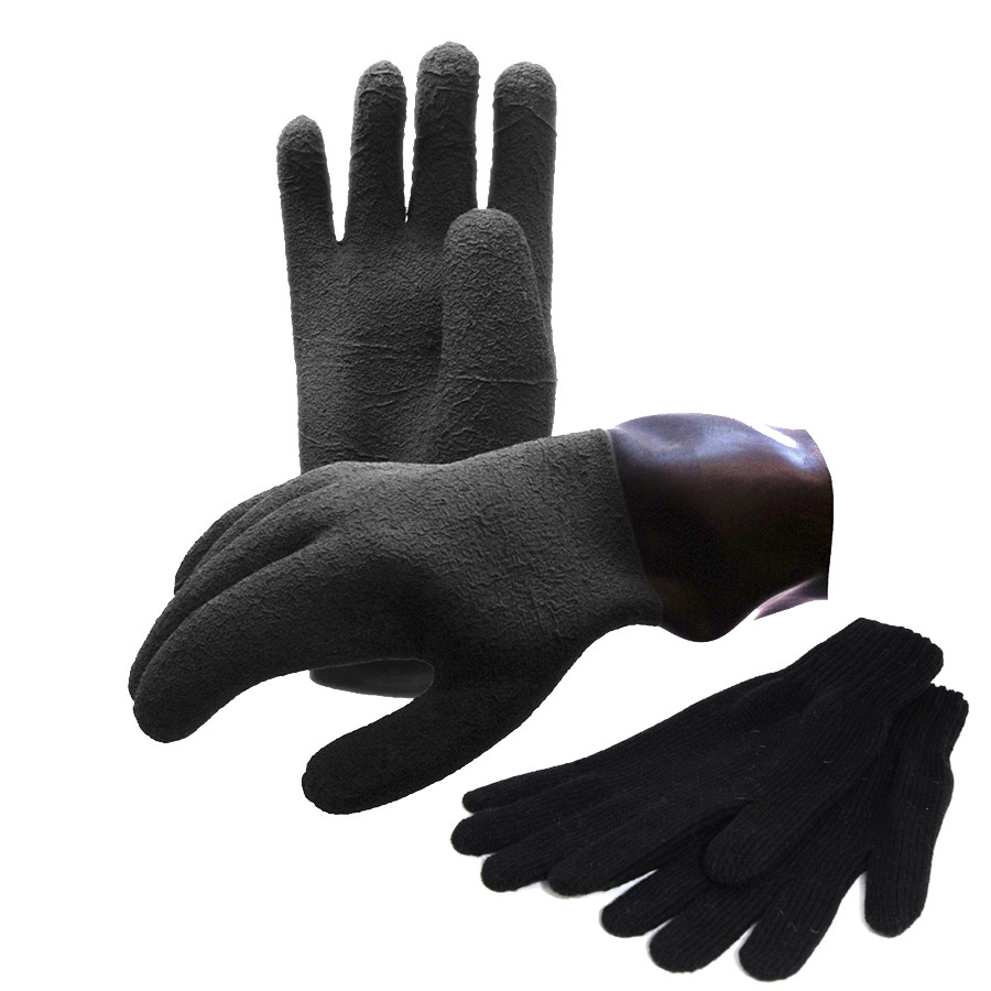 Gants longs en Latex pour Aquarium 56cm, gantelet de protection industriel  épais en caoutchouc, gants étanches